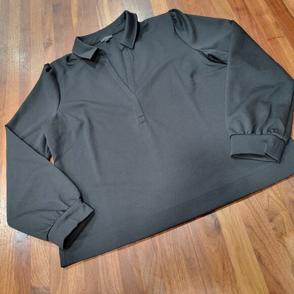 Talbots Passport Ponte Johnny Collar Pullover Easy Care Closet Staple Size Large - Picture 2 of 10